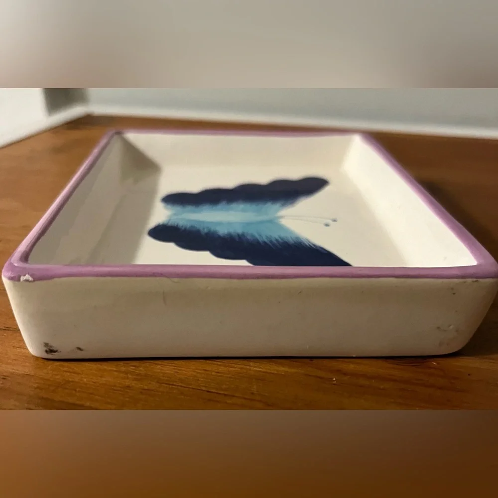 Butterfly Soap Dish Ring Key Trinket Tray